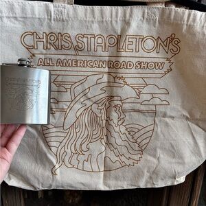 Chris Stapleton's All American Road Show Canvas Tote and Flask (6oz)